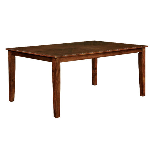 Benzara BM123400 Hillsview I Transitional Dining Table, Brown Cherry