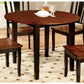 Benzara BM123803 Transitional Style Round Dining Table With Drop Leaf Top, Brown