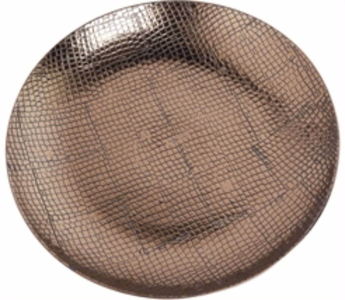 Benzara BM155864 Brown Ceramic Reptile Textured Decorative Plate