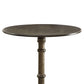 Benzara BM160759 Round Transitional MDF and Metal Bistro Dining Table, Bronze