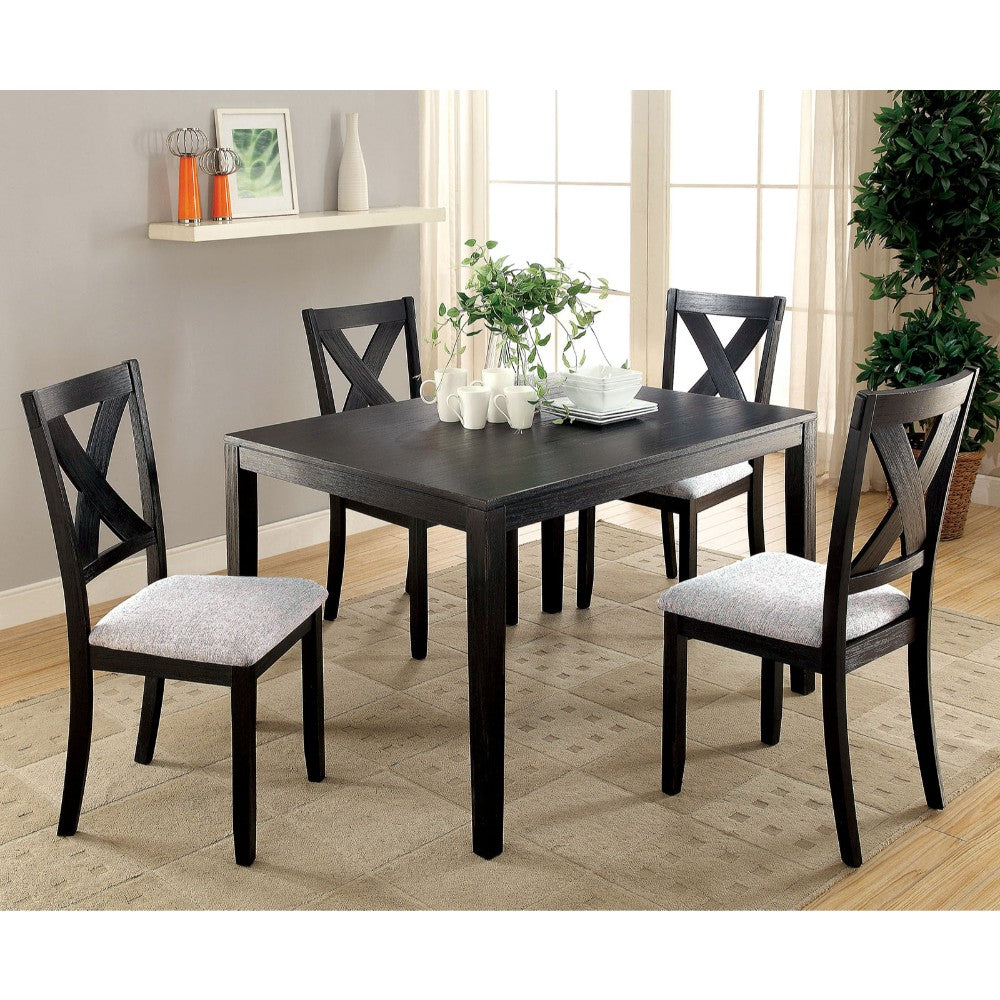 Benzara BM166179 Wooden Dining Table Set Of 5