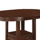 Benzara BM168044 Dilate Counter Height Dining Table, Warm Brown