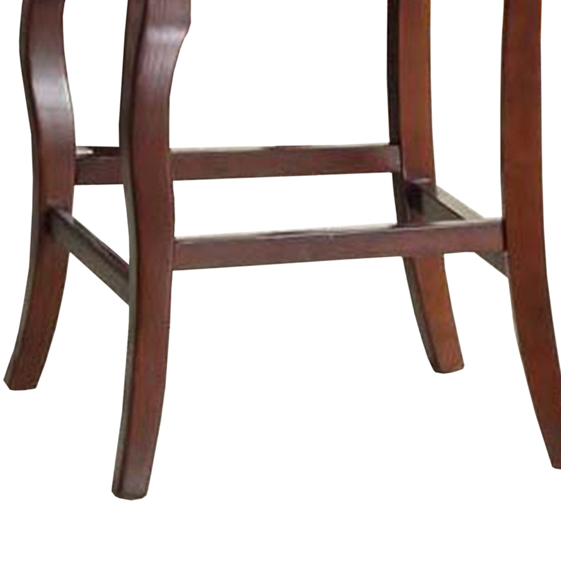 Benzara BM170302 Brown Wooden Counter Height Pub Chair, Set of 2