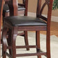 Benzara BM170302 Brown Wooden Counter Height Pub Chair, Set of 2