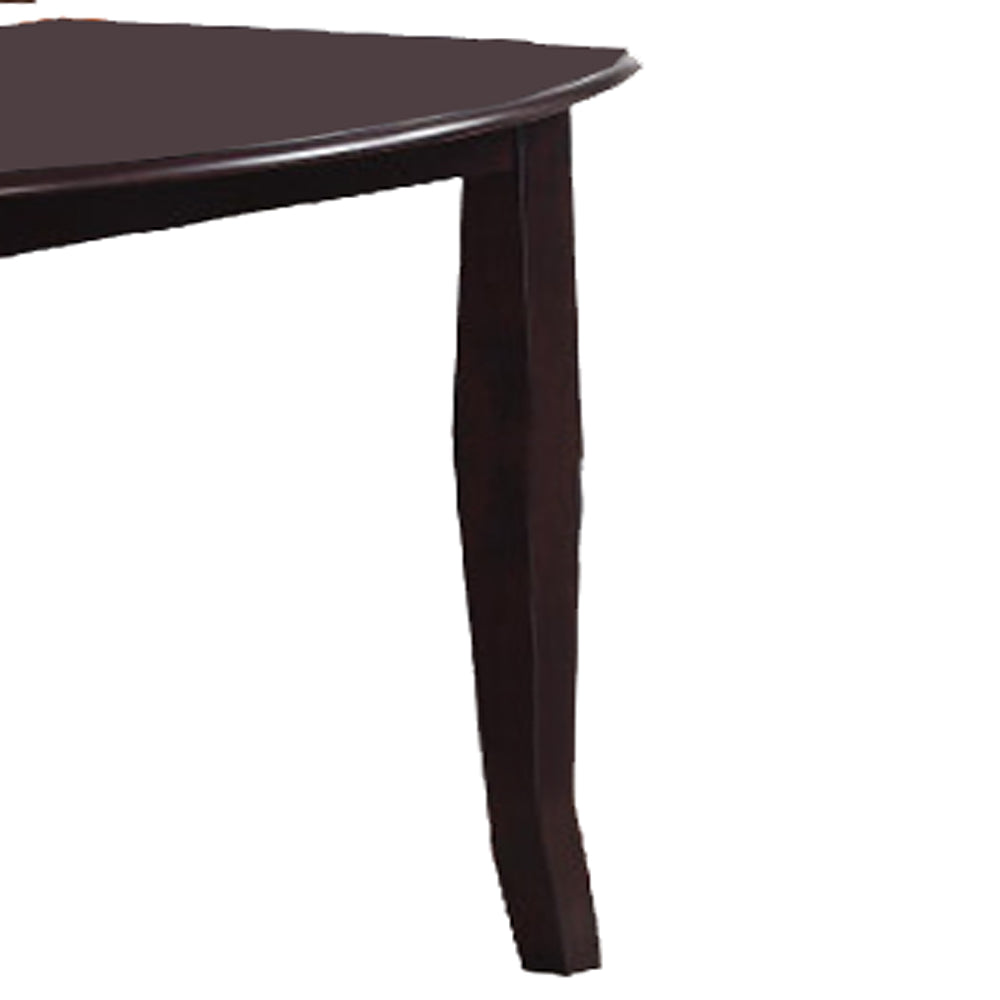 Benzara BM171275 Rectangular Wooden Dining Table With Butterfly Leaf and Tapered Legs, Brown