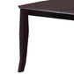 Benzara BM171275 Rectangular Wooden Dining Table With Butterfly Leaf and Tapered Legs, Brown