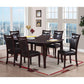 Benzara BM171275 Rectangular Wooden Dining Table With Butterfly Leaf and Tapered Legs, Brown