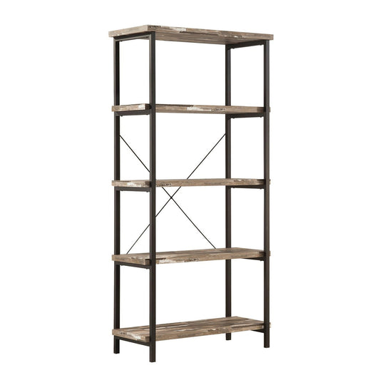 Benzara BM172245 Rustically Designed Bookcase With 4 Open Shelves