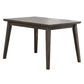 Benzara BM180285 Wooden Dining Table With Splayed Legs, Gray