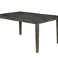 Benzara BM188398 Transitional Style Solid Wood Rectangular Dining Table With Tapered Legs , Gray