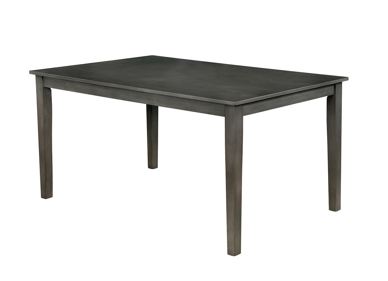 Benzara BM188398 Transitional Style Solid Wood Rectangular Dining Table With Tapered Legs , Gray