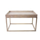 Benzara BM204714 Brown Wooden Accent Table With Raised Edged Top and Open Base