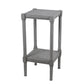 Benzara BM206047 Gray Wooden Square Accent Table With One Paneled Open Shelf