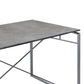 Benzara BM209581 Rectangular Wooden Dining Table With X Shape Metal Base, Gray and Silver