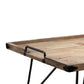 Benzara BM214007 Brown and Black Rectangular Tray Top Wooden Coffee Table With Hairpin Legs