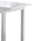 Benzara BM214728 Rectangular Wooden Frame Dining Table With Straight Legs, Glossy White