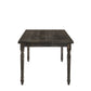 Benzara BM214963 Rustic Style Wooden Dining Table With Rectangular Top and Turned Legs, Gray