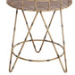 Benzara BM217031 Brown Rail Top Accent Table With Bamboo Hairpin Legs