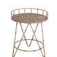 Benzara BM217031 Brown Rail Top Accent Table With Bamboo Hairpin Legs