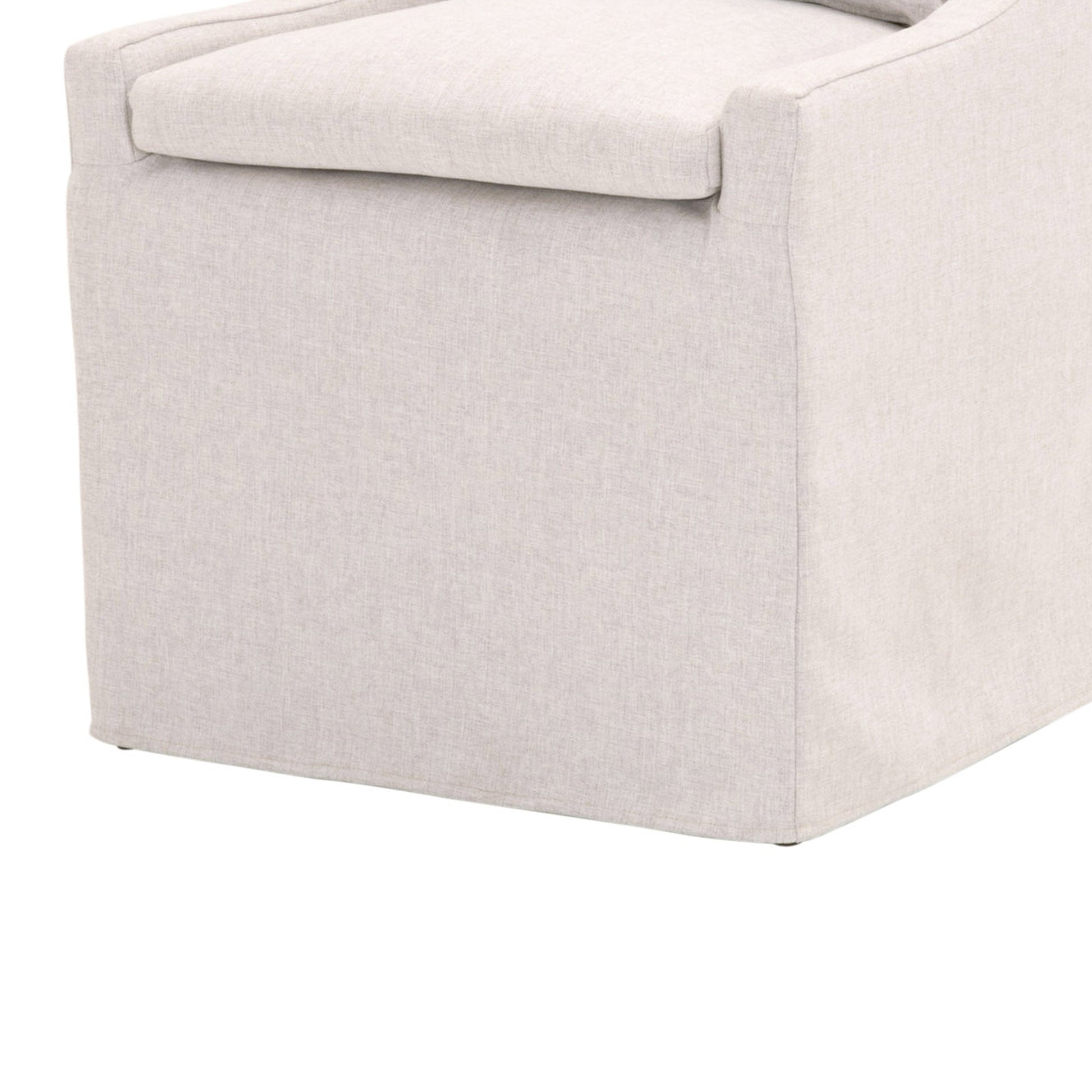 Benzara BM217388 Gray Contemporary Fabric Upholstered Side Chair With Lumbar Pillow