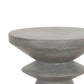 Benzara BM217406 Gray Industrial Style Pawn Shape Concrete Accent Table