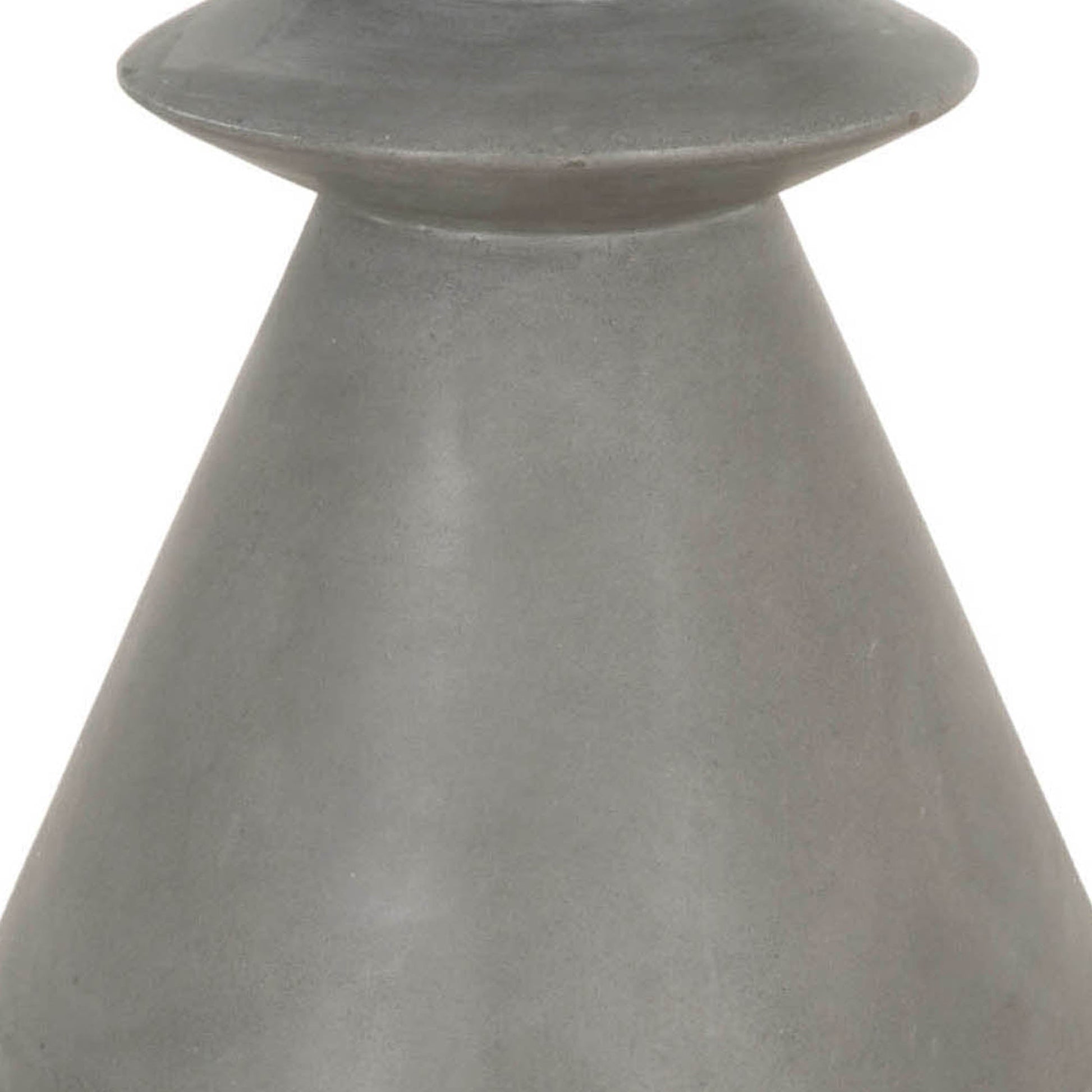 Benzara BM217406 Gray Industrial Style Pawn Shape Concrete Accent Table