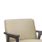 Benzara BM219765 Light Brown Fabric Upholstered Accent Chair With Straight Arms