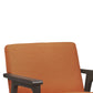 Benzara BM219767 Orange Fabric Upholstered Accent Chair With Straight Arms