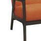 Benzara BM219767 Orange Fabric Upholstered Accent Chair With Straight Arms