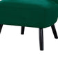 Benzara BM219777 Green Upholstered Armless Accent Chair With Flared Back and Button Tufting