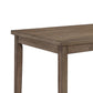 Benzara BM220145 Rectangular Shape Wooden Dining Table With Tapered Legs, Rustic Brown