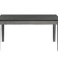 Benzara BM220887 Rectangular Wooden Dining Table With 2 Drawers and Tapered Legs, Gray