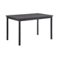 Benzara BM220914 Transitional Rectangular Dining Table With Metal Frame and Wooden Top, Gray