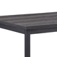 Benzara BM220914 Transitional Rectangular Dining Table With Metal Frame and Wooden Top, Gray