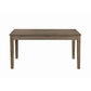 Benzara BM220935 Transitional Style Wooden Dining Table With Two Drawers, Brown