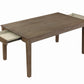 Benzara BM220935 Transitional Style Wooden Dining Table With Two Drawers, Brown