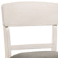 Benzara BM221628 White and Gray Wood and Fabric Counter Height Chair, Set of 2