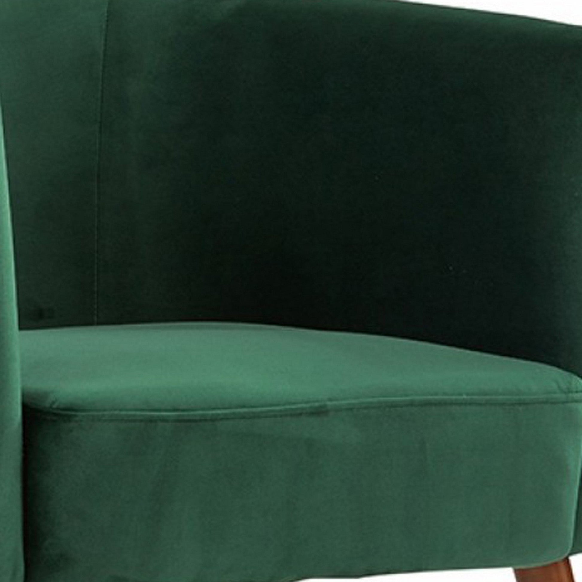 Benzara BM223454 Green Button Tufted Fabric accent Chair With Nailhead Trim Details