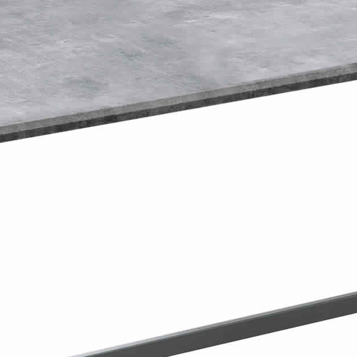 Benzara BM225744 3-Piece Gray and Silver Faux Concrete Top Occasional Table Set