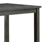 Benzara BM232889 Wooden Counter Height Table With Three Storage Shelves, Gray