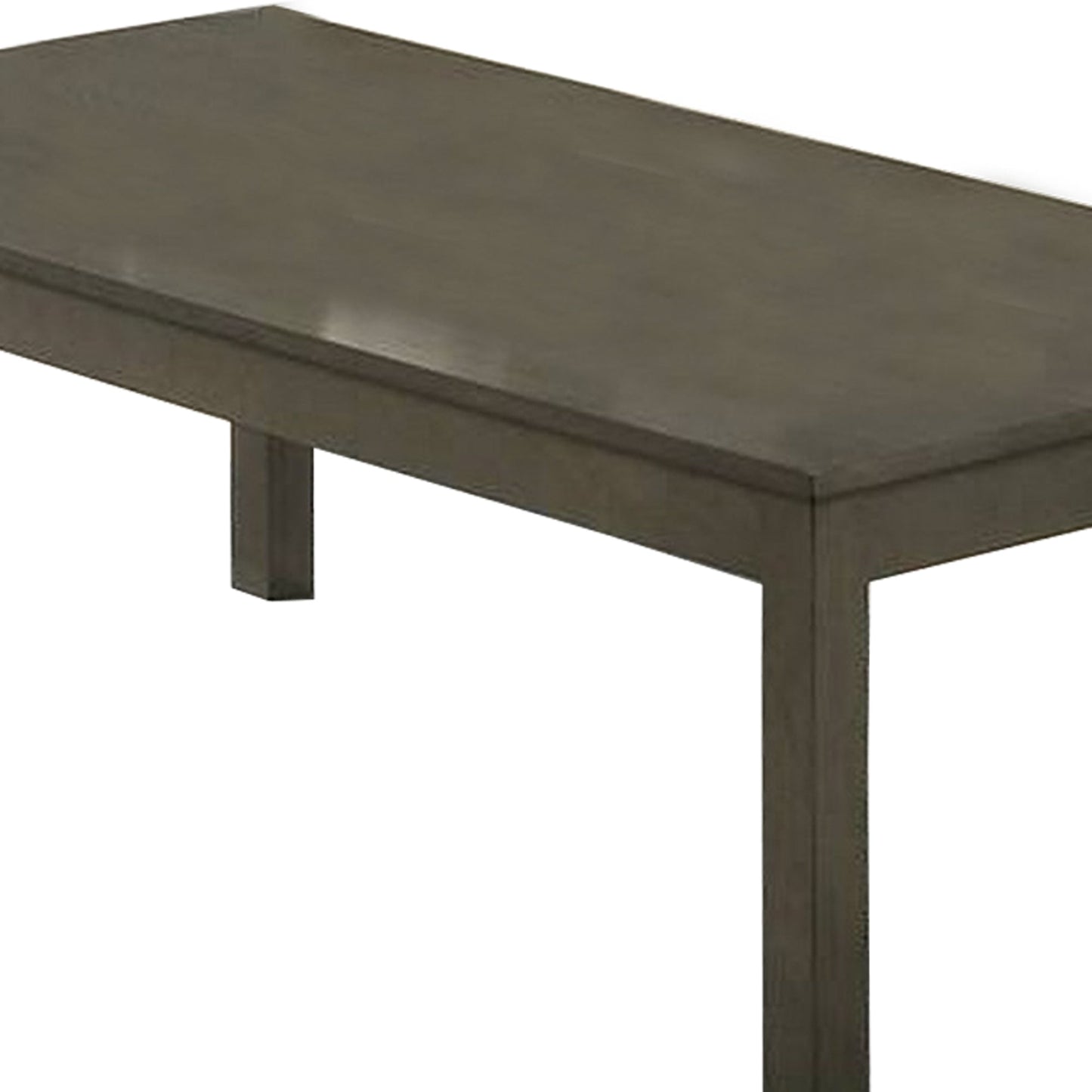 Benzara BM233095 3-Piece Gray Transitional Coffee Table and End Table With Block Legs