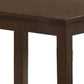 Benzara BM233096 3-Piece Brown Transitional Coffee Table and End Table With Block Legs