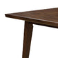 Benzara BM233842 Rectangular Wooden Dining Table With Tapered Block Legs, Brown