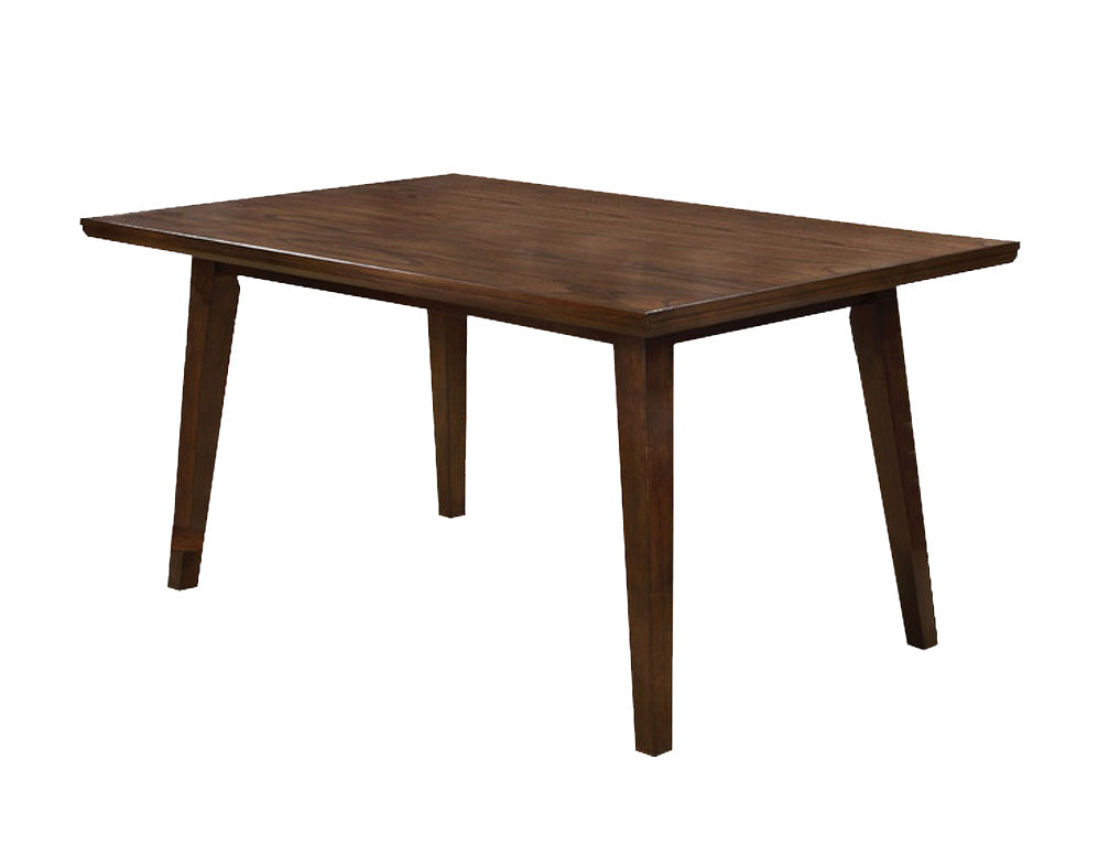 Benzara BM233842 Rectangular Wooden Dining Table With Tapered Block Legs, Brown