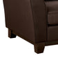 Benzara BM233881 Brown Transitional Style Chair With Pillow Backrest and Flared Armrests