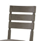 Benzara BM236565 Gray Wooden Side Chairs With Ladder Style Back, Set of 2