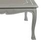 Benzara BM239689 Gray Square Wooden Coffee Table With Curved Apron and Claw Legs