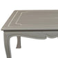 Benzara BM239689 Gray Square Wooden Coffee Table With Curved Apron and Claw Legs