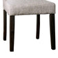 Benzara BM239822 Gray Side Chair With Button Tufted Backrest, Set of 2