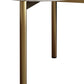 Benzara BM279198 Cid Arlo 22" Modern End Table with Marble Top, Metal Legs in White and Gold